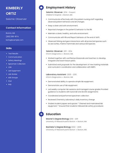 Seismic Observer Resume