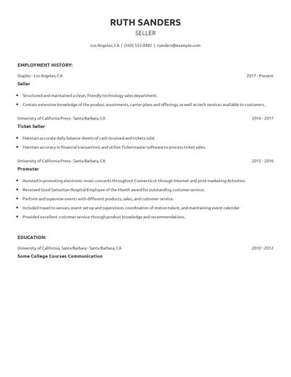 Seller Resume