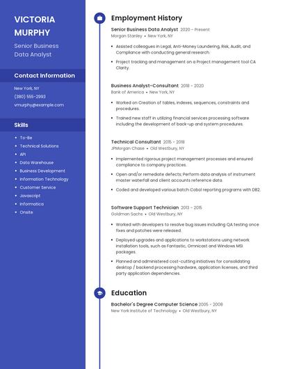 Senior Business Data Analyst Resume