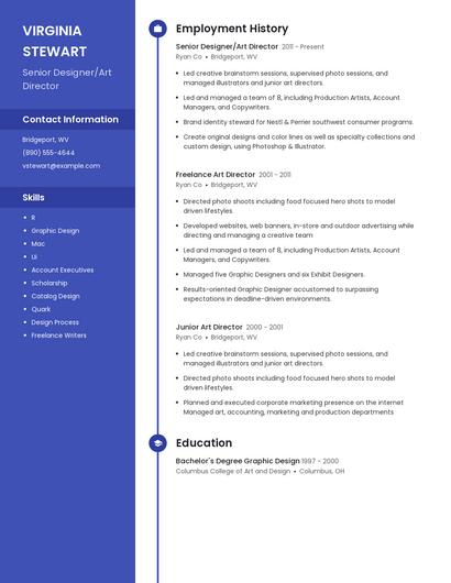 Senior Designer/Art Director Resume