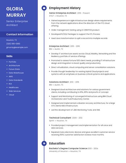 Senior Enterprise Architect Resume