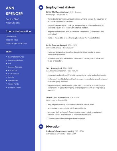 Senior Staff Accountant Resume