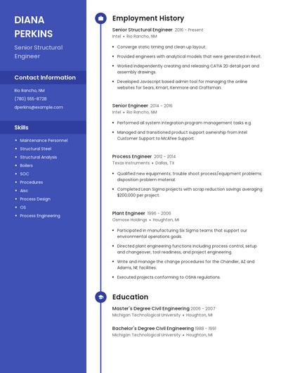 Senior Structural Engineer Resume