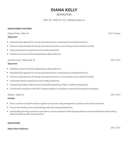 Separator Resume