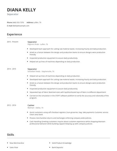 Separator Resume