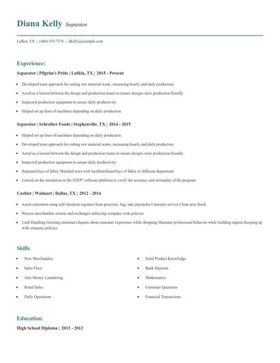 Separator Resume