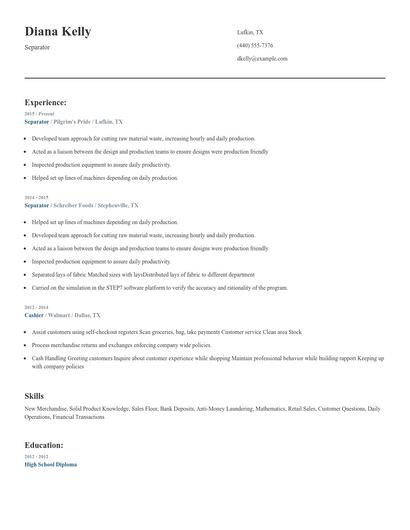 Separator Resume