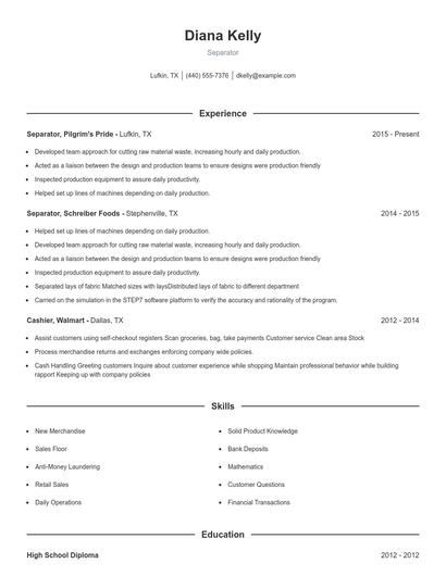 Separator Resume