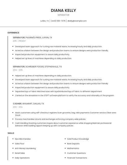 Separator Resume