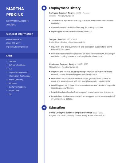 Software Support Analyst Resume