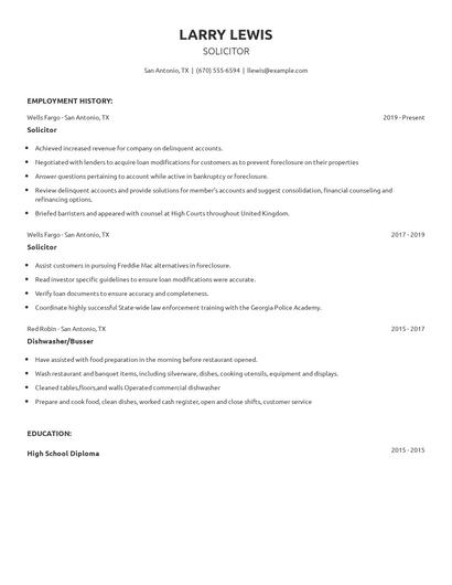 Solicitor Resume