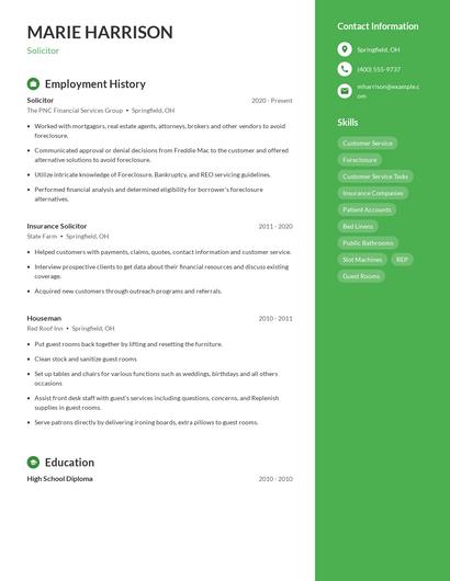Solicitor Resume
