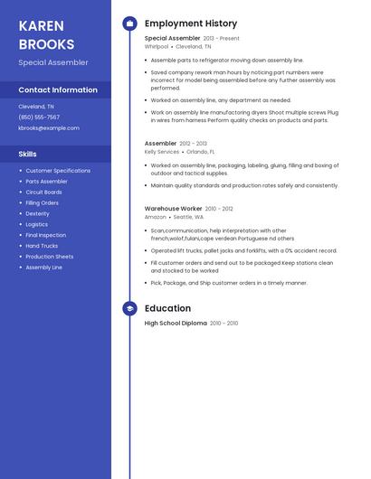 Special Assembler Resume