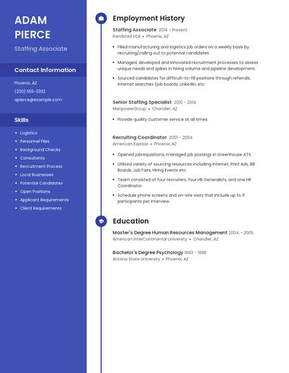 Staffing Associate Resume