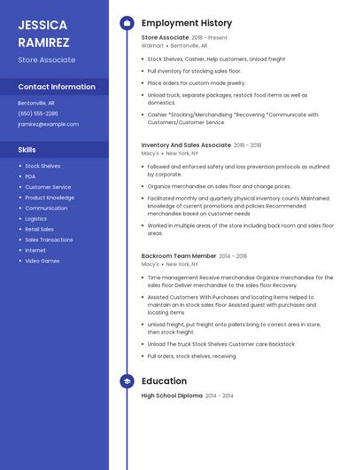 Store Associate Resume