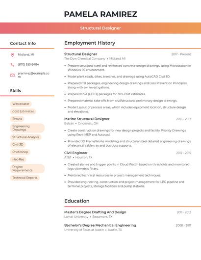 Structural Designer Resume