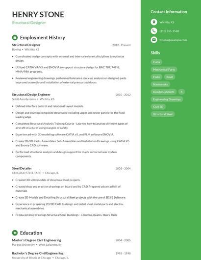 Structural Designer Resume