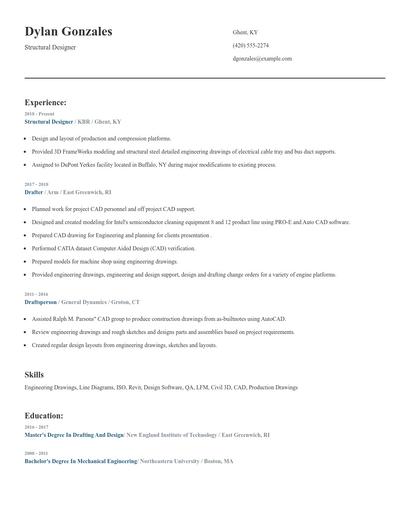 Structural Designer Resume