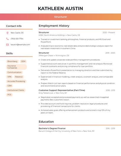Structurer Resume