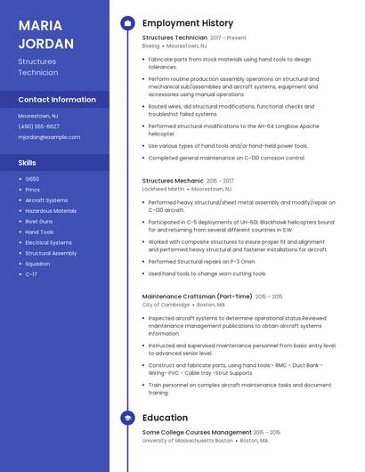 Structures Technician Resume