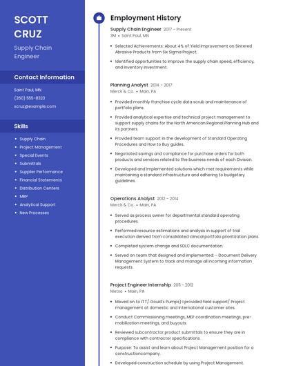 Supply Chain Engineer Resume