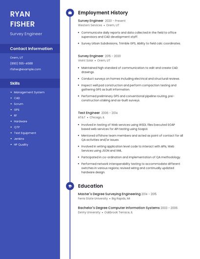 Survey Engineer Resume