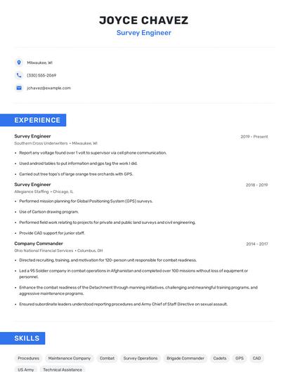 Survey Engineer Resume