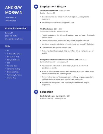 Telemetry Technician Resume