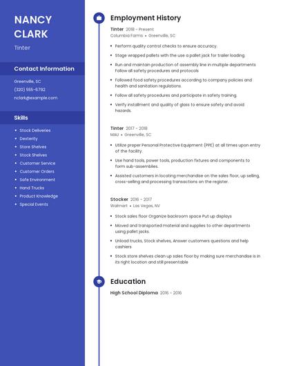 Tinter Resume
