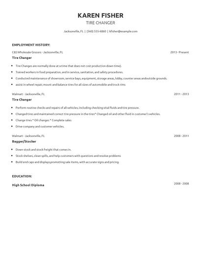 Tire Changer Resume