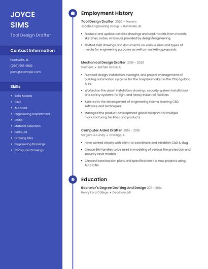 Tool Design Drafter Resume