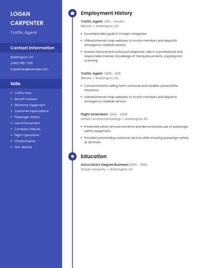 Traffic Agent Resume