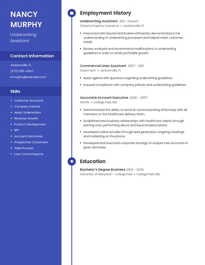 Underwriting Assistant Resume