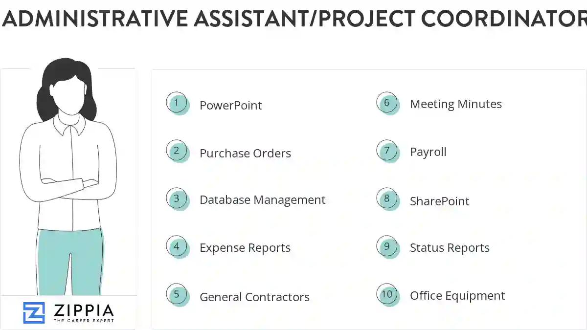 Administrative assistant/project coordinator skills