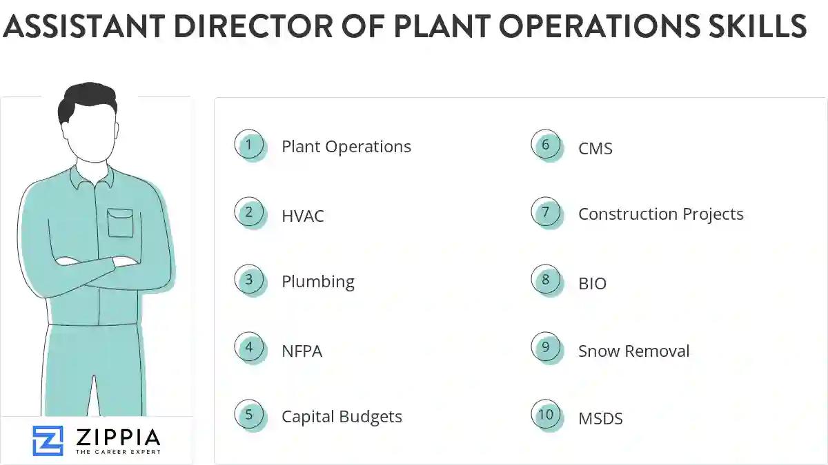 Assistant director of plant operations skills