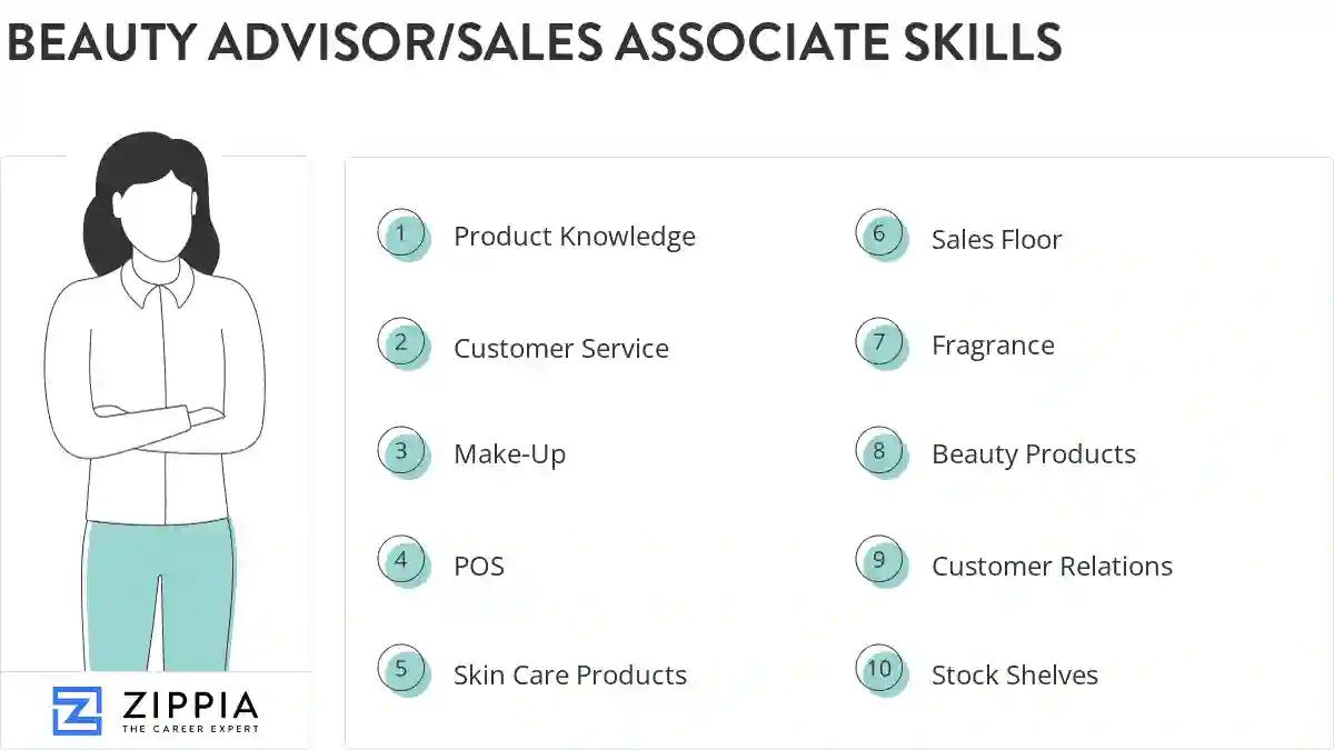 Beauty advisor/sales associate skills
