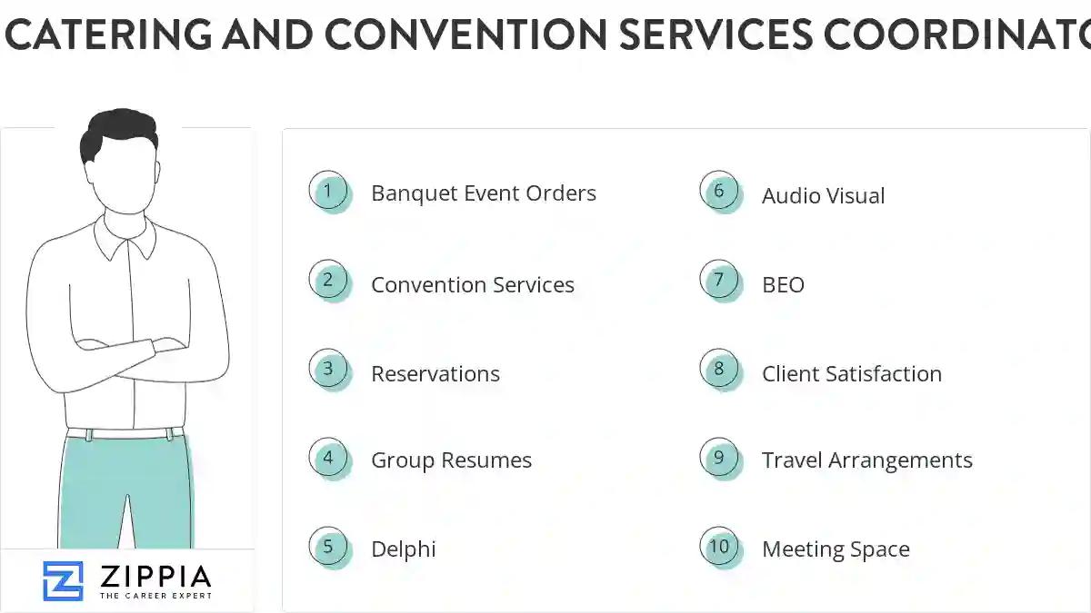 Catering and convention services coordinator skills