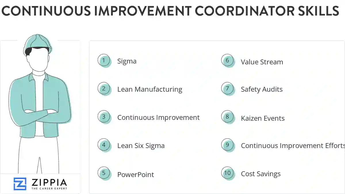 Continuous improvement coordinator skills