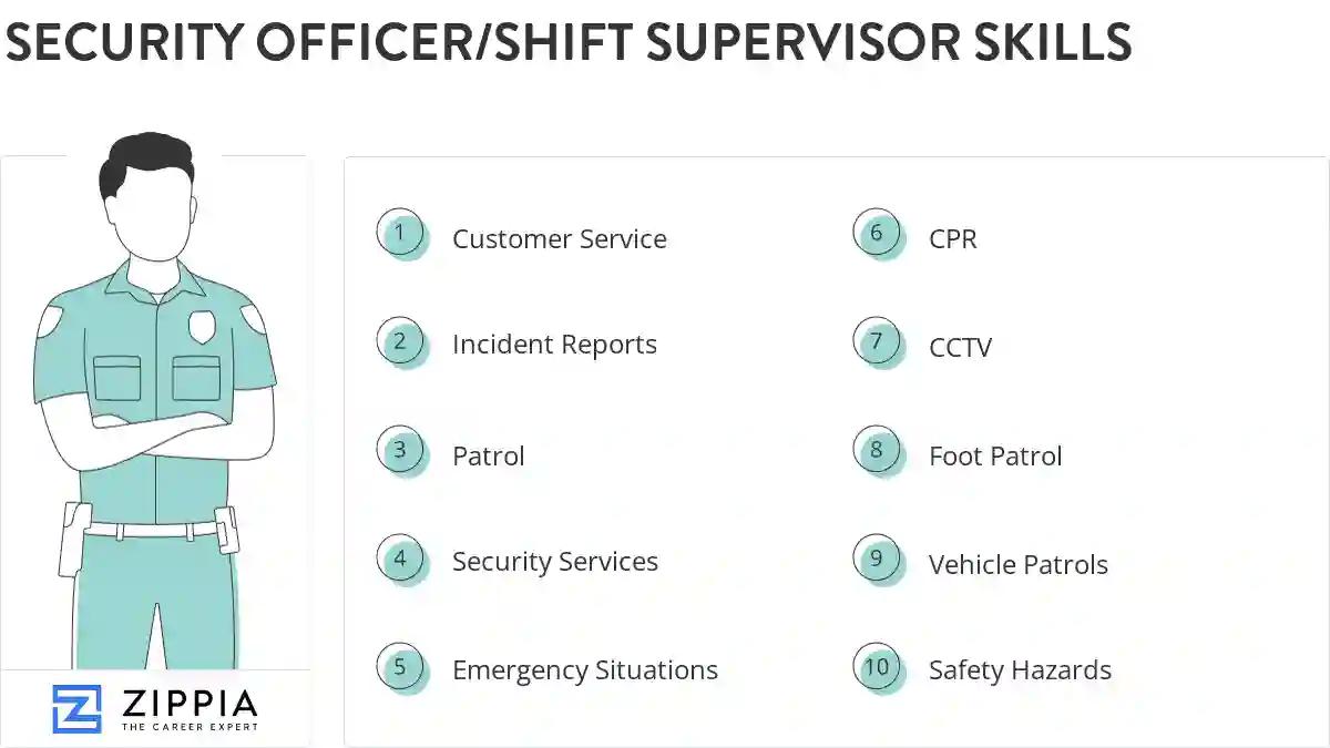 Security officer/shift supervisor skills