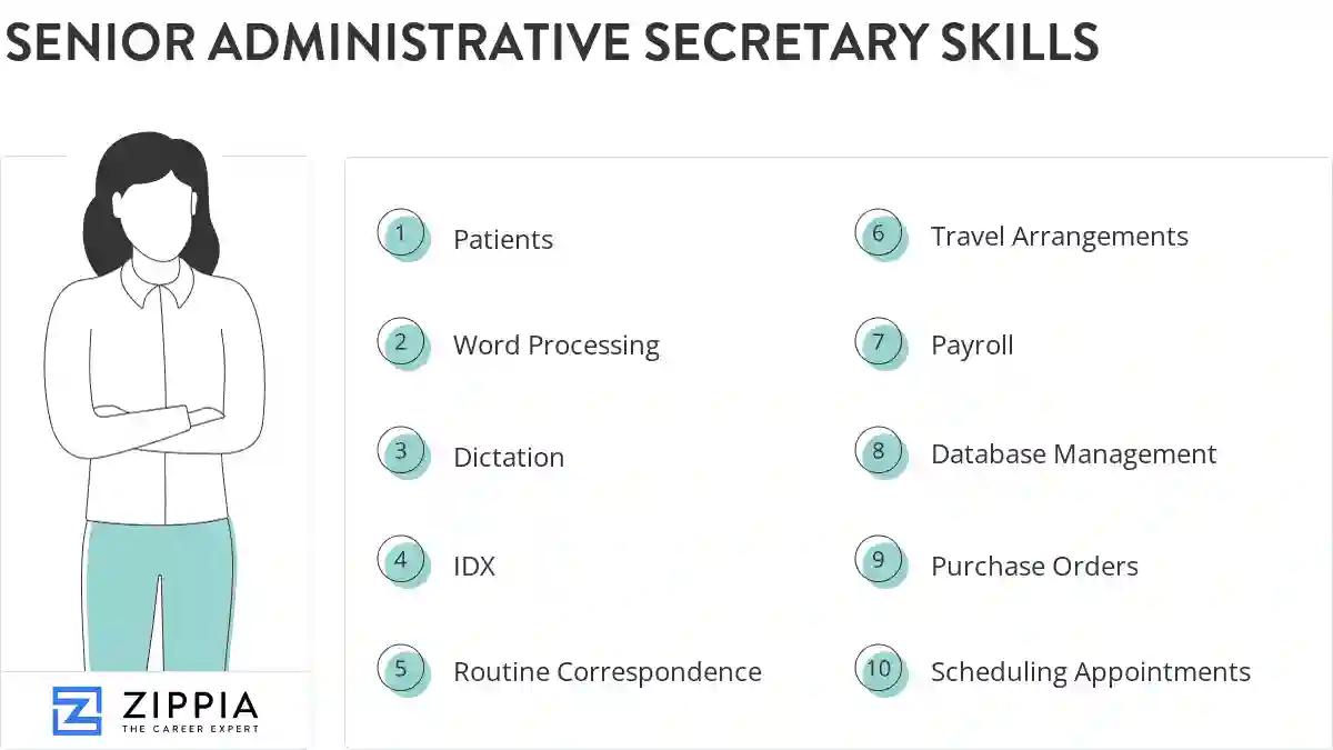 Senior administrative secretary skills