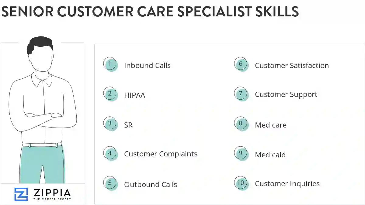 Senior customer care specialist skills