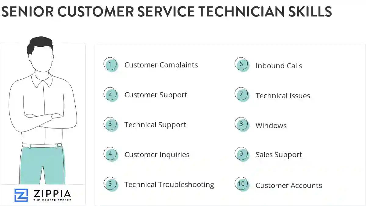 Senior customer service technician skills
