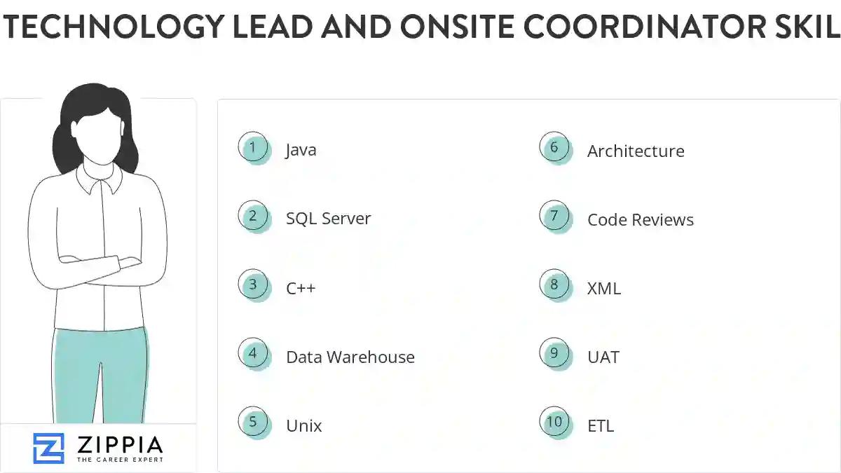 Technology lead and onsite coordinator skills