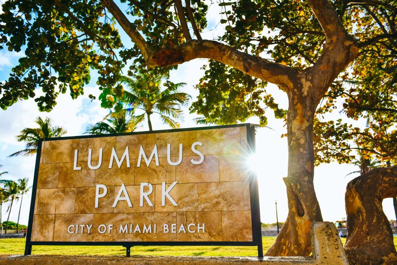 Miami Beach's beautiful parks.