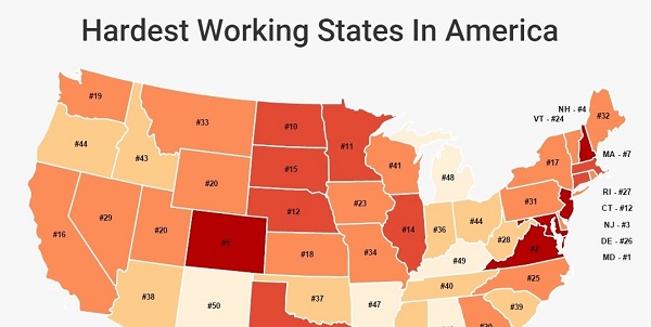 These Are The 10 Hardest Working States In America - Zippia
