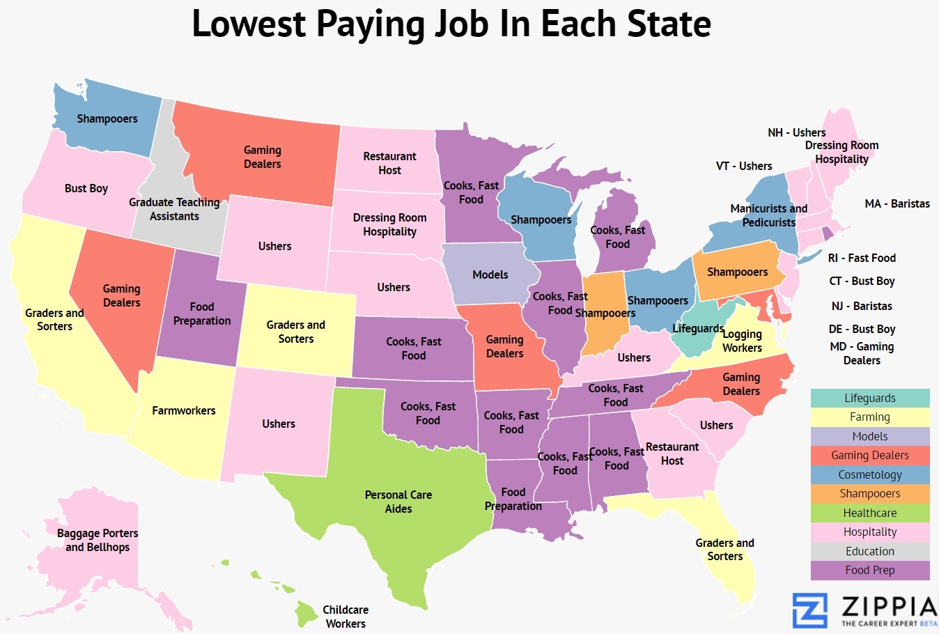 Highest Paying Jobs In Every State Shown On This Informative Map