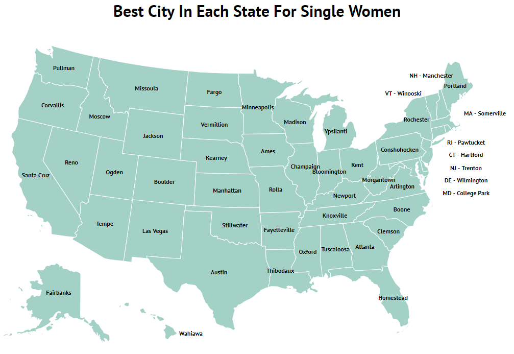 The Best City In Each State For Single Women In 2019 – Zippia