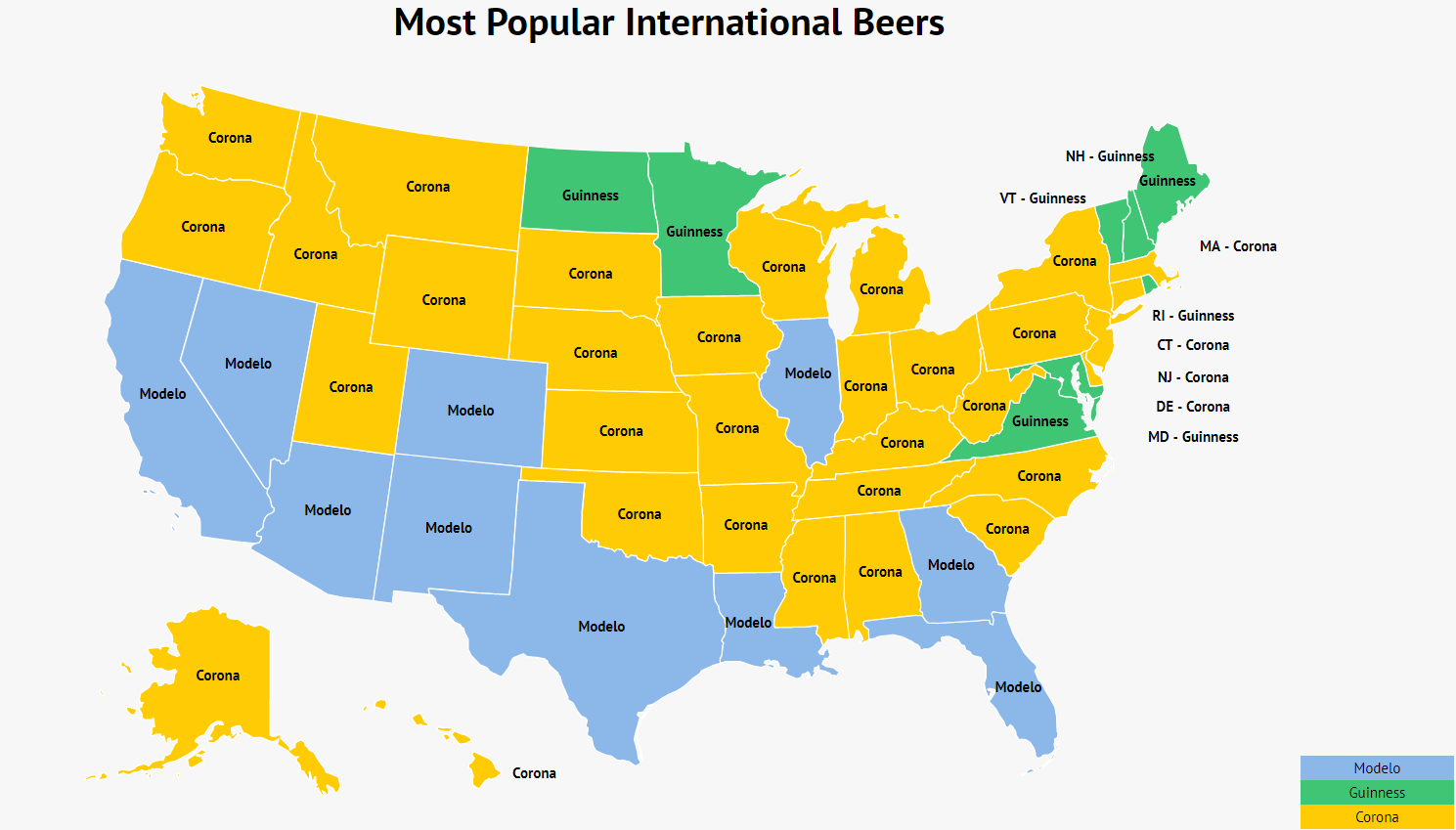 The Most Popular International Beer In Your State (And The Most Obscure