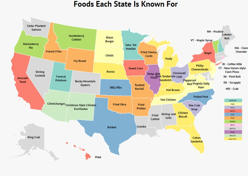 Hey Good-Lookin', What's Cookin: The Food Each State is Known For - Zippia