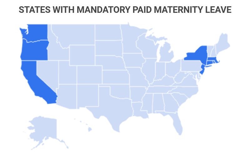 paid maternity leave by state